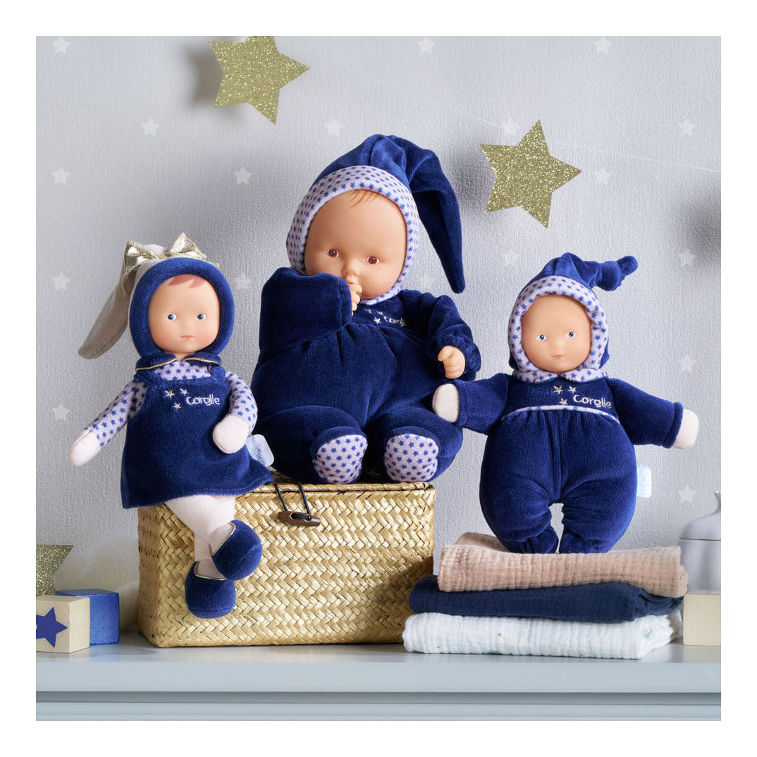 Corolle Mon Doudou Babidoux Navy Blue Starry Dreams Babypop, 20 cm