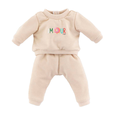 Corolle beige treningsdress for babydukke, 36cm