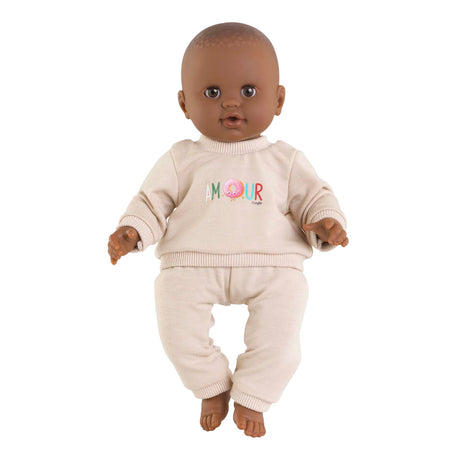 Corolle babypop trainingspak beige 36cm poppenkleding outfit.