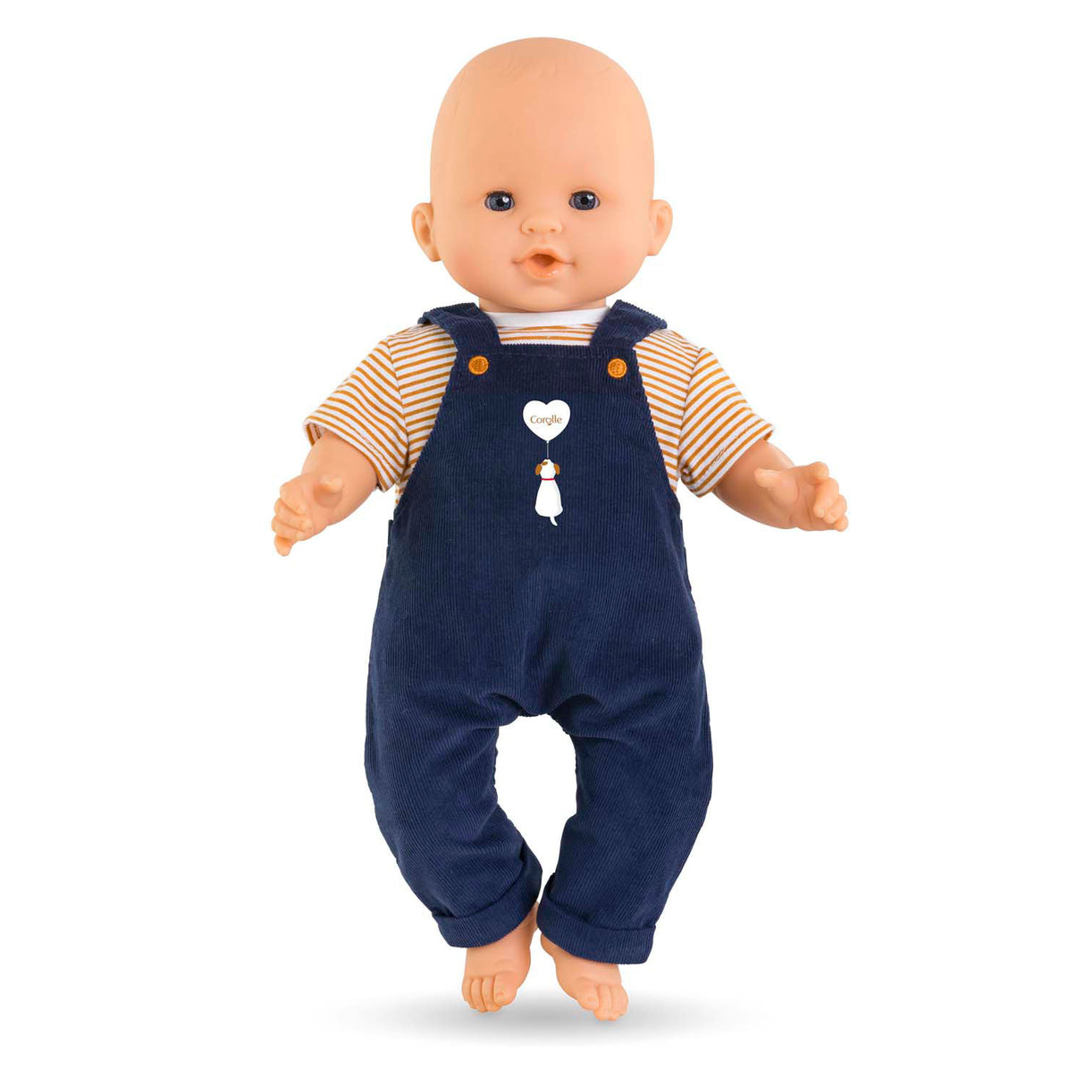 Camiseta Corolle e macacão azul marinho, 36cm