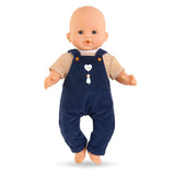 Camiseta Corolle e macacão azul marinho, 36cm