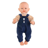 Camiseta Corolle e macacão azul marinho para boneca, 42cm