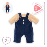 Camiseta Corolle e macacão azul marinho para boneca, 42cm