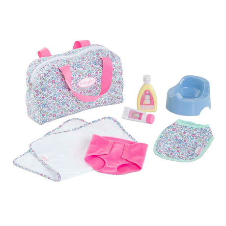 Corolle blöjtillbehör blommigt set för babydocka, 36cm