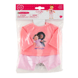 Corolle pink pajamas for dolls of 36cm, 2 pieces.