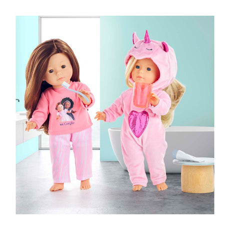 Corolle rosa pyjamas för dockor på 36cm, 2 st.