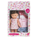 Corolle mini baby doll romy with 3 accessories - 20cm
