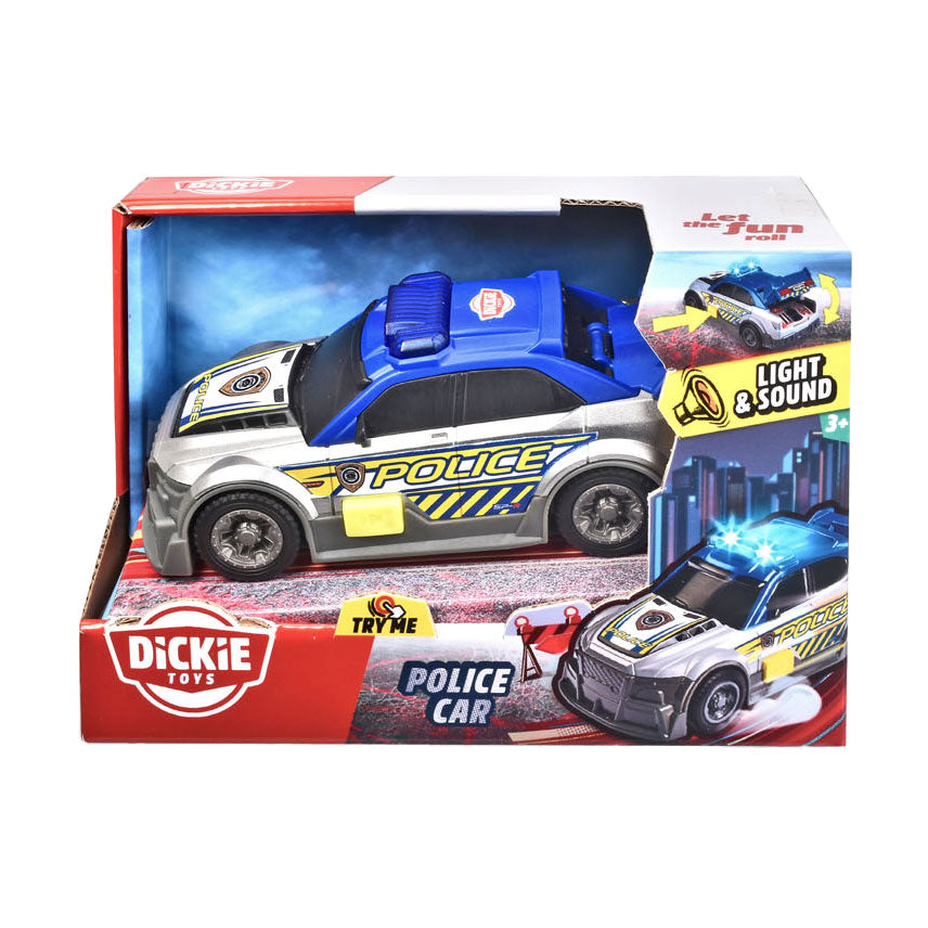 Dickie Police Car Grey con luz y sonido