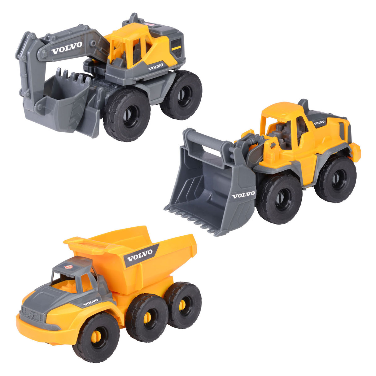 Dickie Volvo Construction Work Vehicles Speelset, 3DLG.