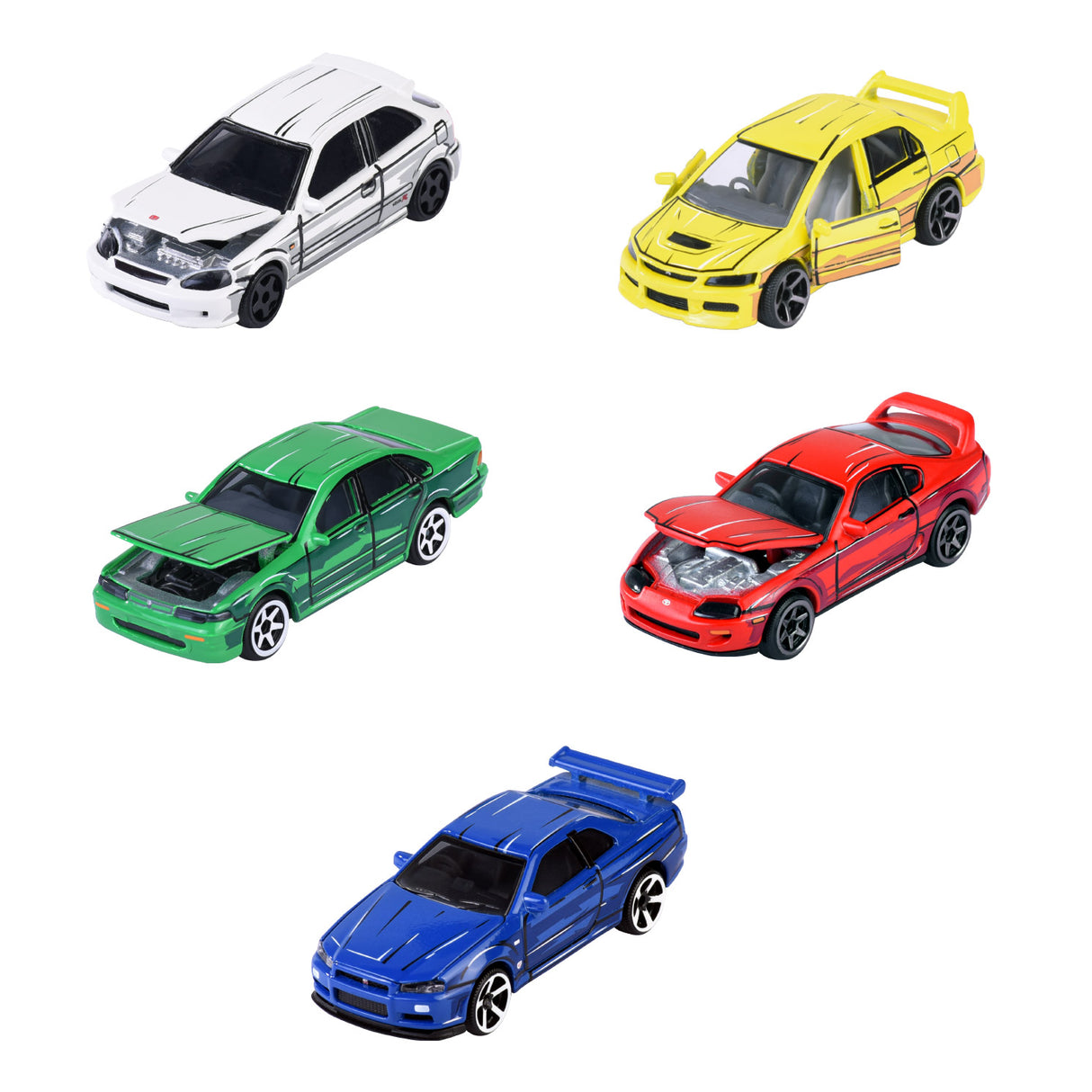 Majorette Japan Serie Die-Cast Cars Giftpack, 5st.