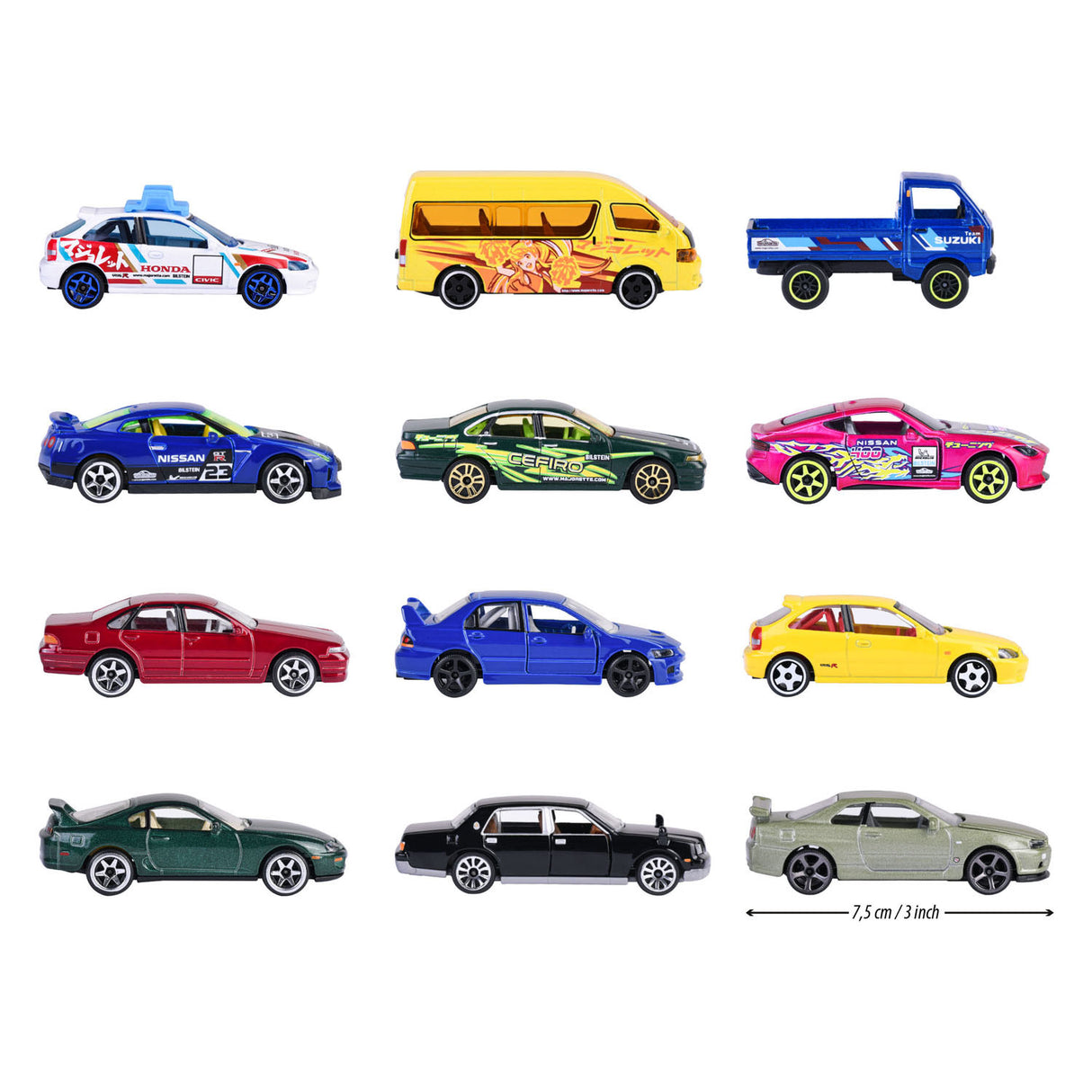 Majorette Japan Series Die Cast Cars Bonus Pack, 5.