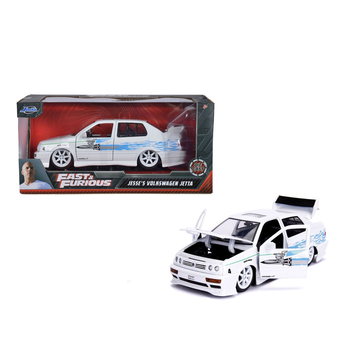 GIODATURA Jada Jada Die Cast Fast and Furious 1995 Volkswagen Jetta 1:24