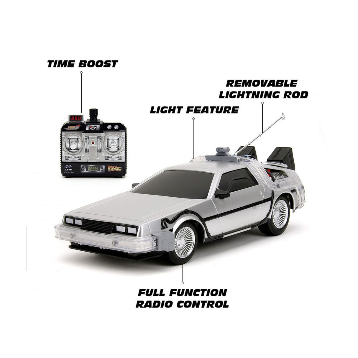 Jada Toys Jada Styrbar auto Back to the Future RC Time Machine 1:16