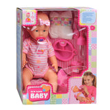 Simba - bebê recém-nascido - boneca - 43 cm - olhos dormindo - rosa - função de beber e fazer xixi - boneca