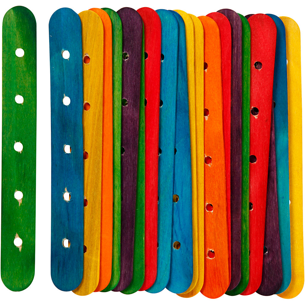 Creativ company https: www.cchobby.nl construction sticks-l-15-cm-b-1-8-cm-hole size-4-mm-diverse-colours-20-div-1-box