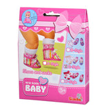 New born baby born baby sokken paars-roze schoentjes