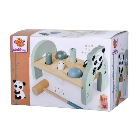 Eichhorn wooden toy hammer bench panda - educational children's toy.