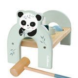 Eichhorn wooden toy hammer bench panda - educational children's toy.