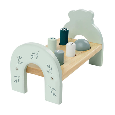 Eichhorn wooden toy hammer bench panda - educational children's toy.