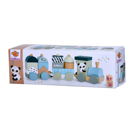 Eichhorn wooden block train Panda, 16dlg.