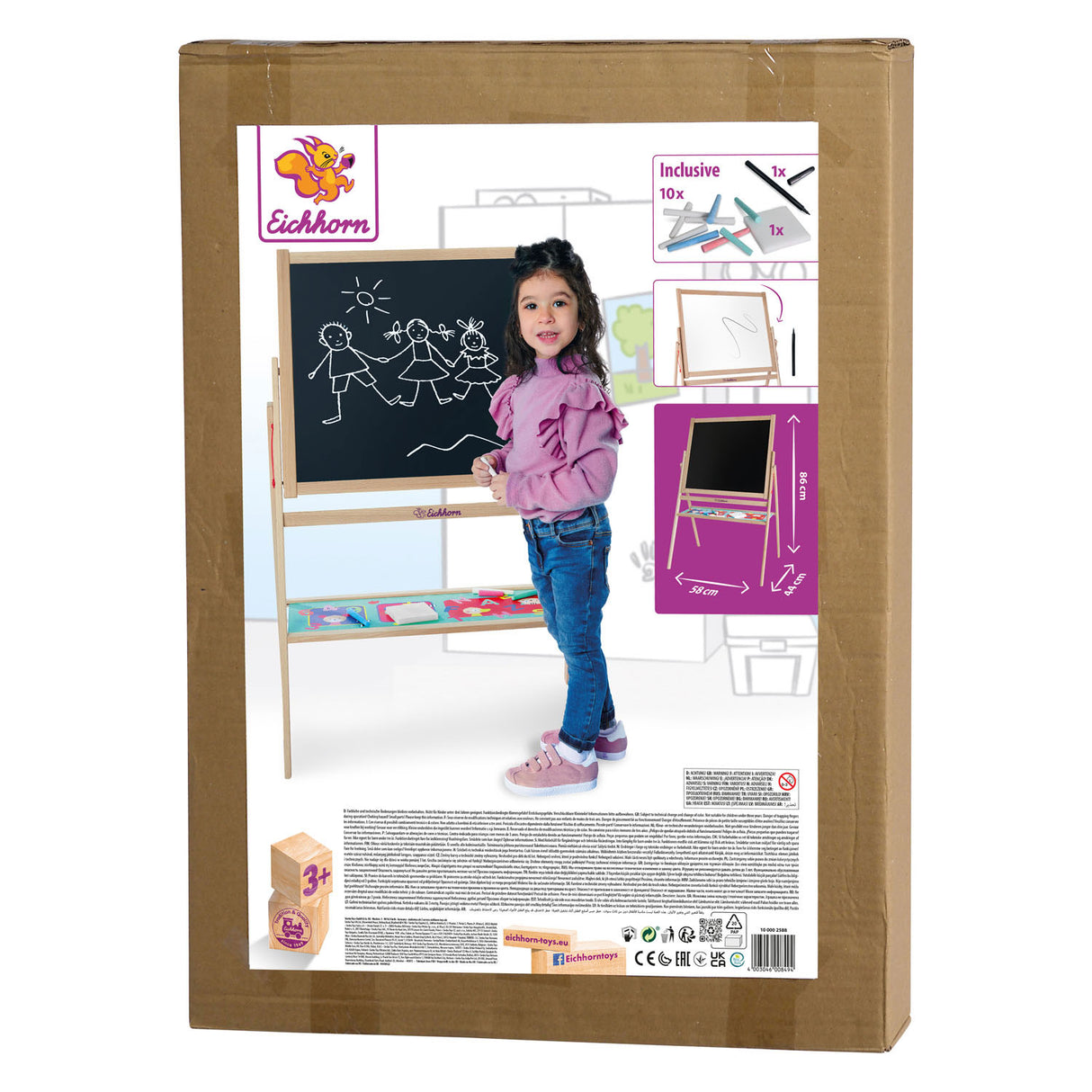 Eichhorn standing blackboard with chalks