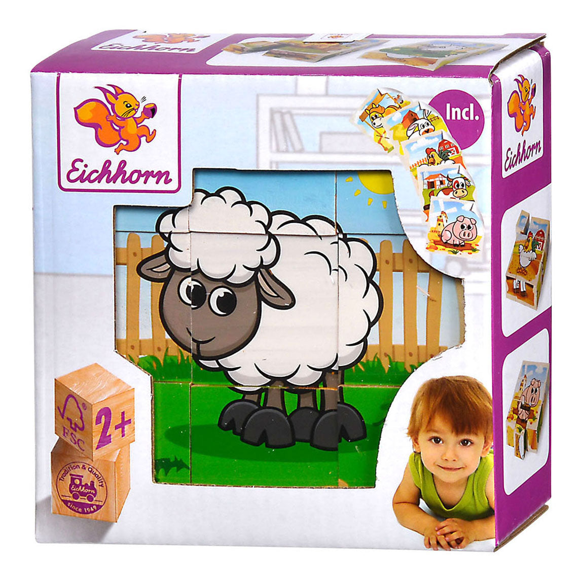 Eichhorn Holz Block Puzzle Farm