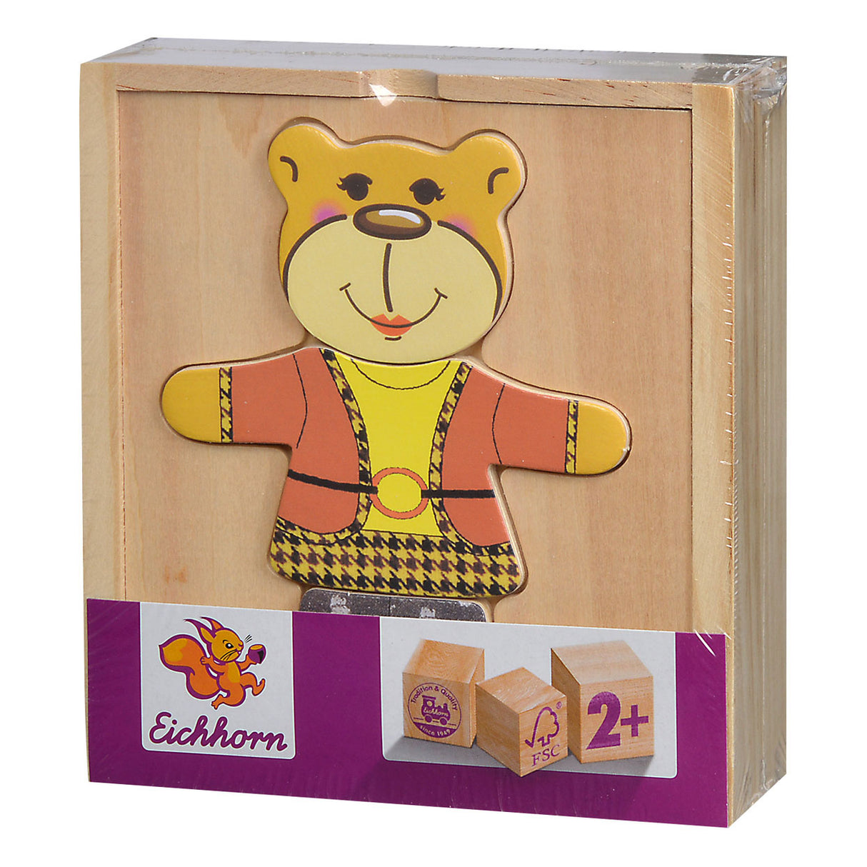 Eichhorn Wooden Puzzle Bear 20 kusů