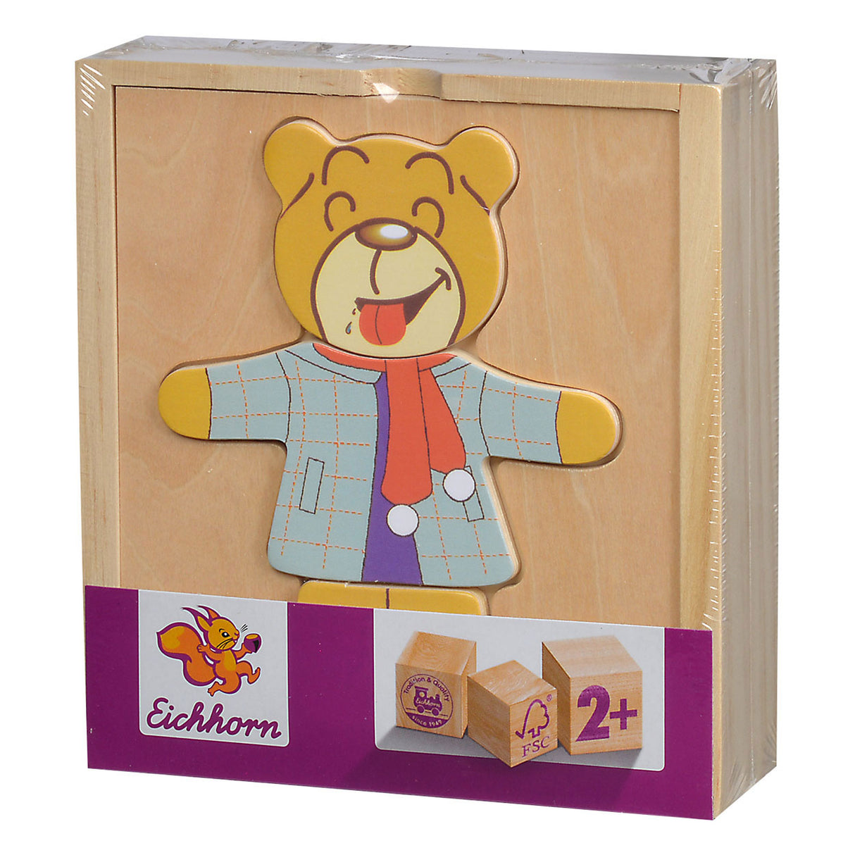 Eichhorn Wooden Puzzle Bear 20 kusů