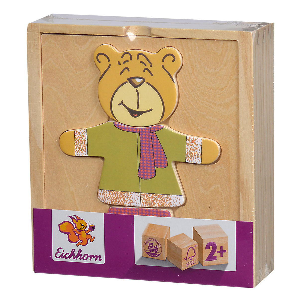 Eichhorn Wooden Puzzle Bear 20 kusů