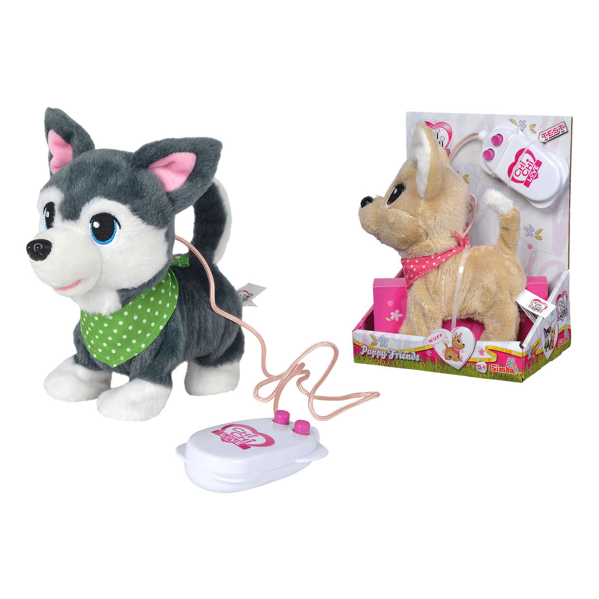 Simba chi chi love puppy friends walking with remote control