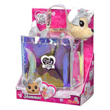 Simba chi chi love shimmer stuffed dog in bag