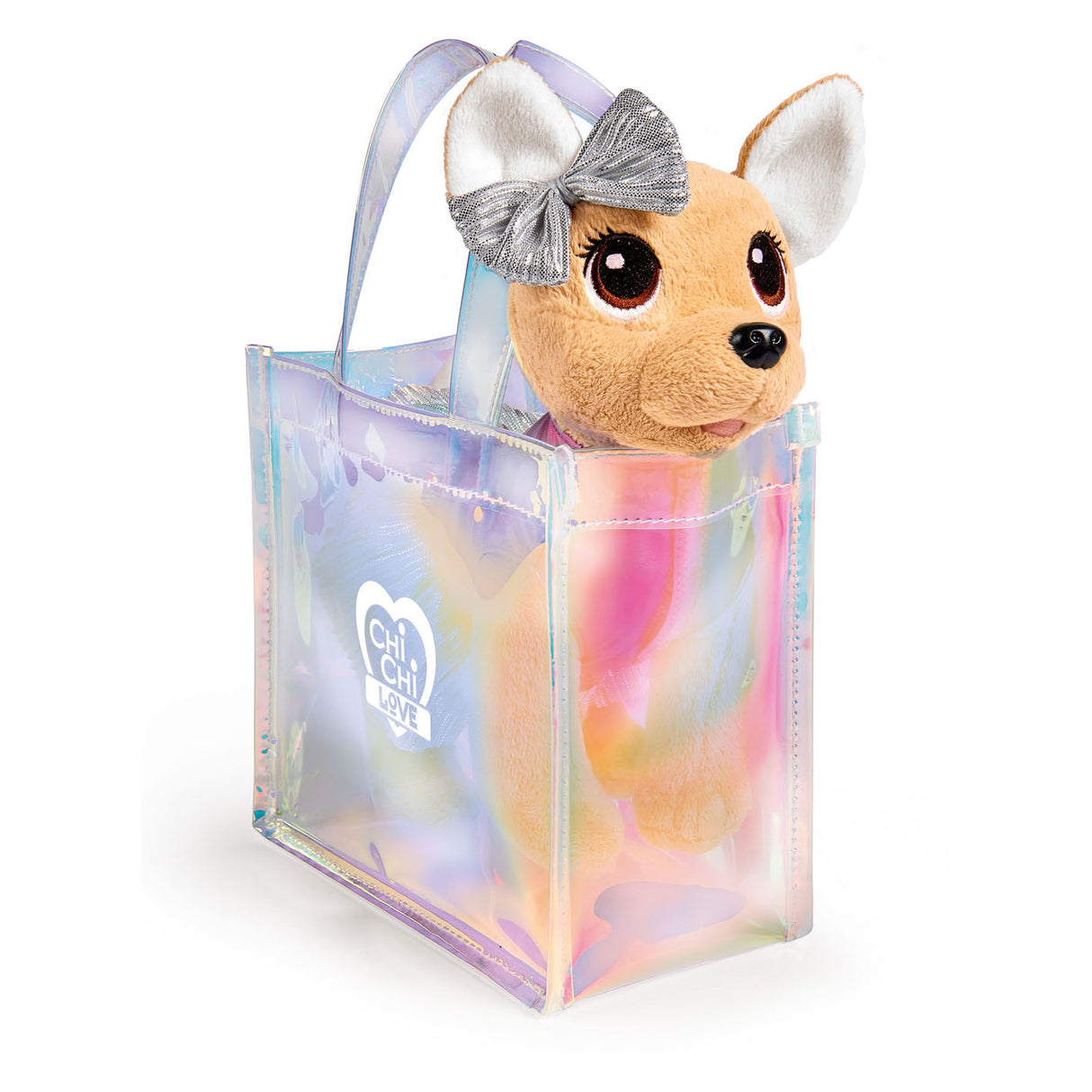 Simba chi chi love Shimmer Cuddle Dog en la bolsa