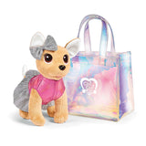 Simba chi chi love shimmer stuffed dog in bag