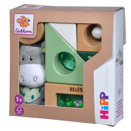 Eichhorn Baby Hipp Blocks en bois avec câlins d'âne