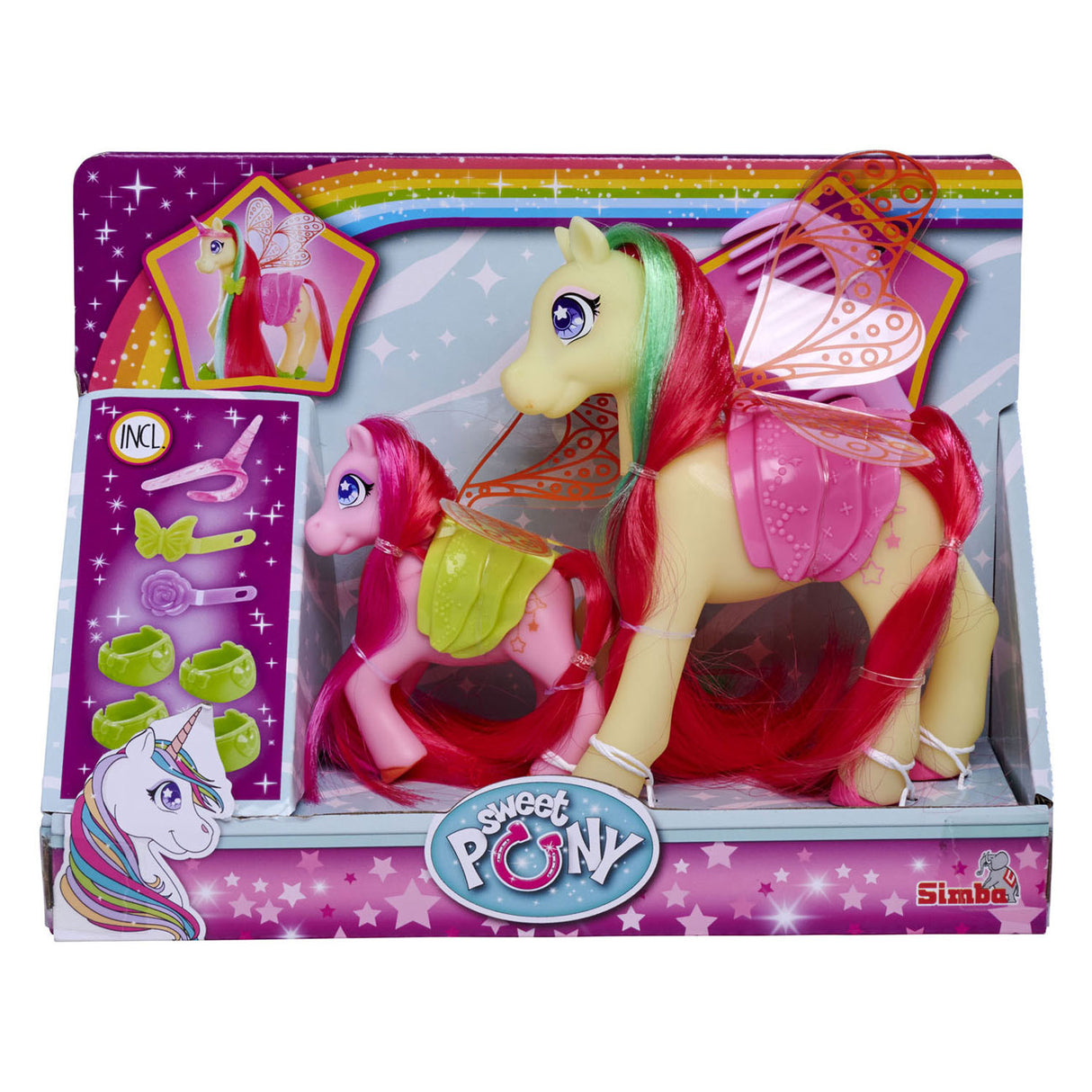 Simba Sweet Pony Kappop Feen mit Accessoires