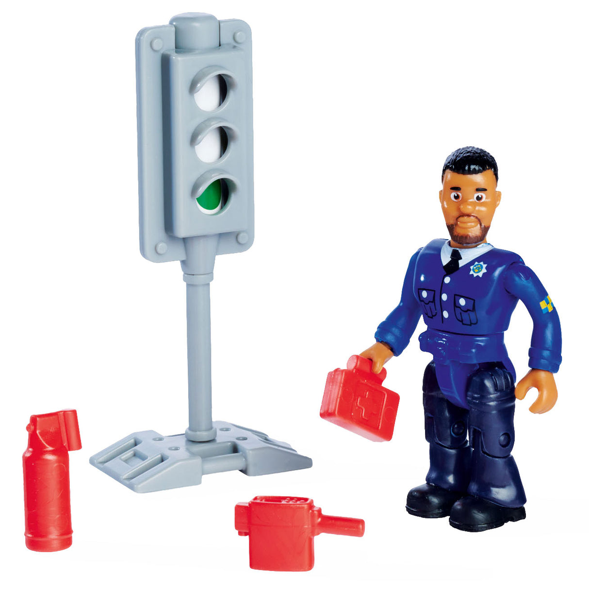 Simba fireman sam police car toy with Malcolm play figure.