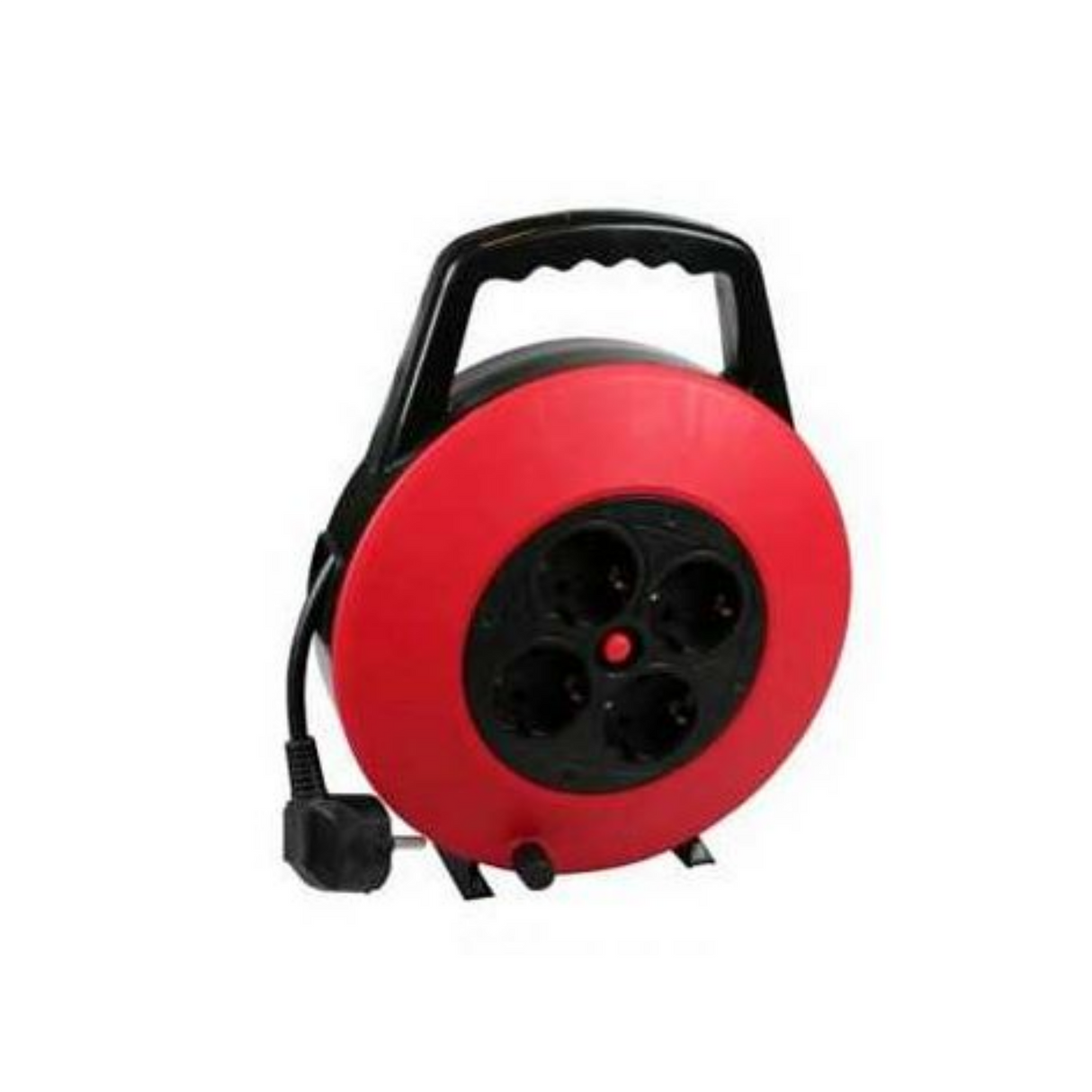 Cable reel extension cord 10m, with earth connection. 4 connections