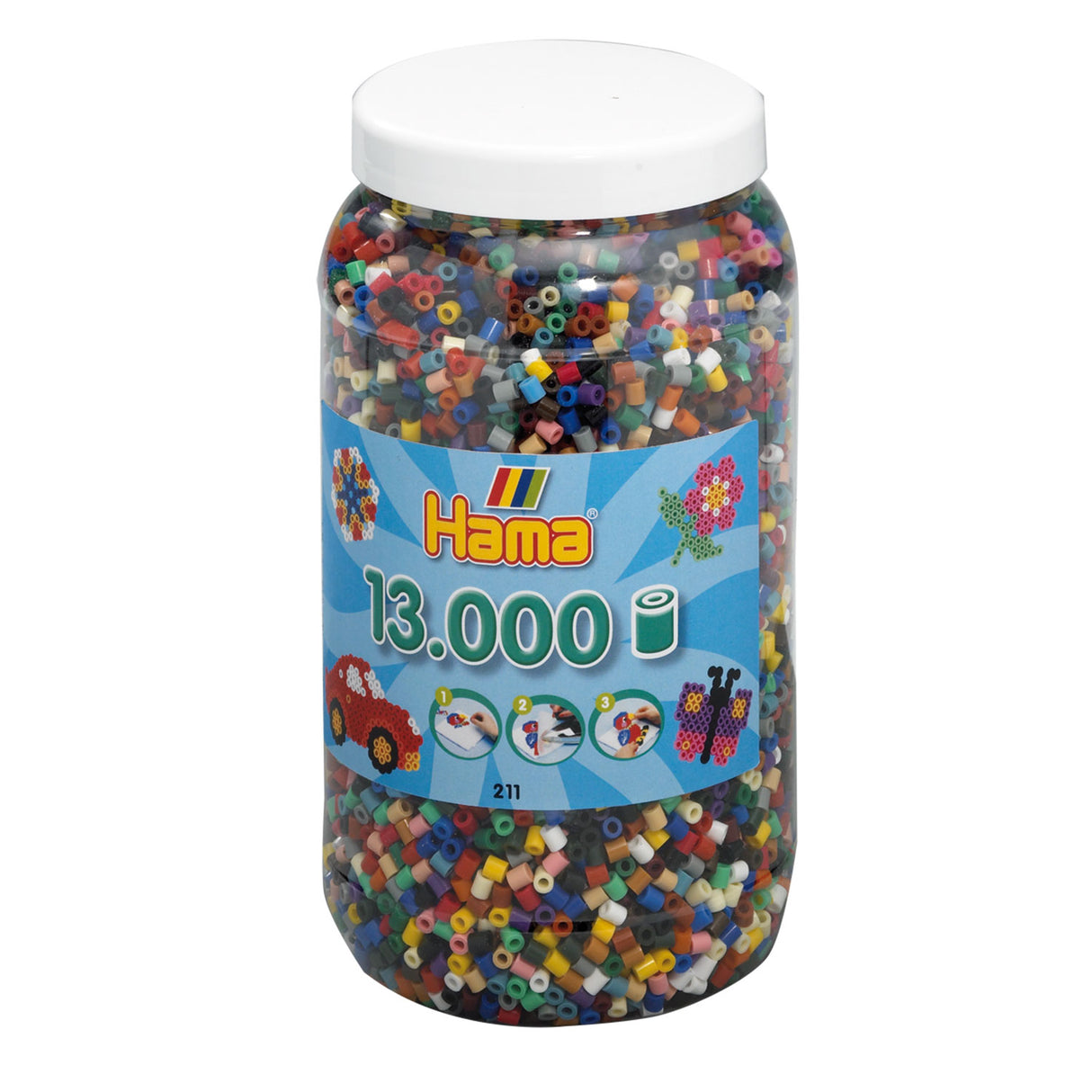 Hama Iron Beads in Pot Mix (067), 13.000.