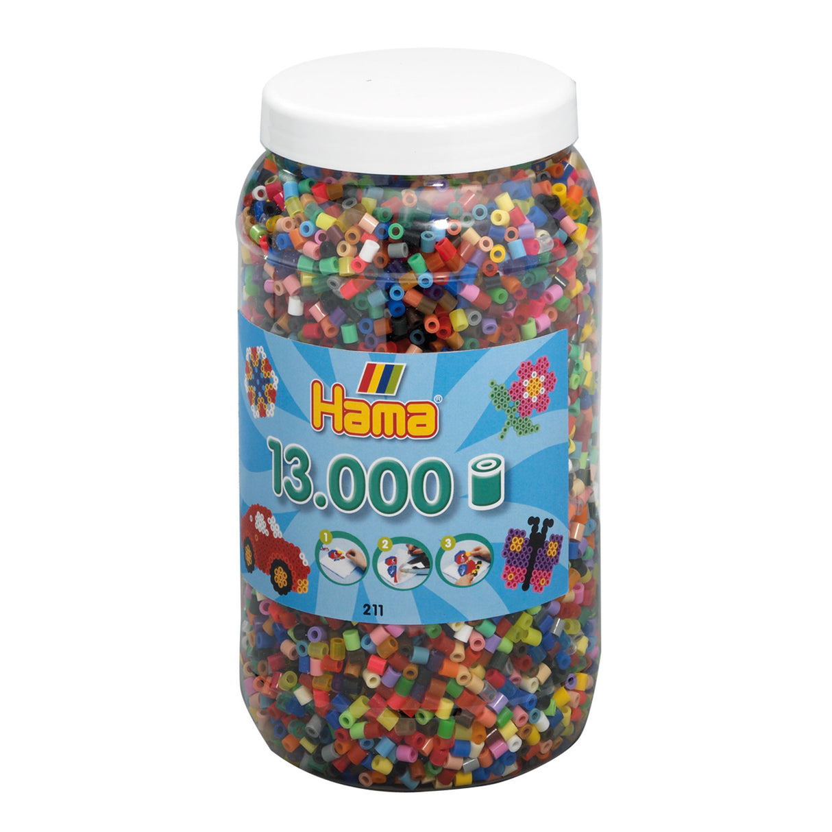 Hama Iron Beads in Pot Mix (068), 13,000.