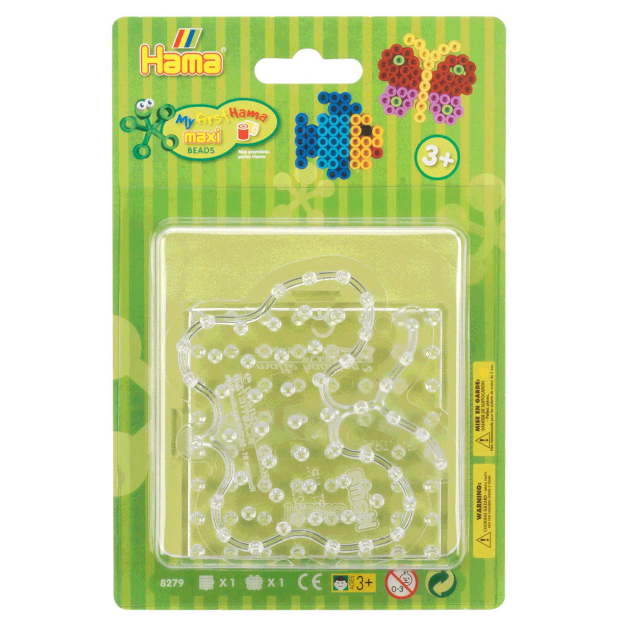 Hama iron bead plates maxi square butterfly