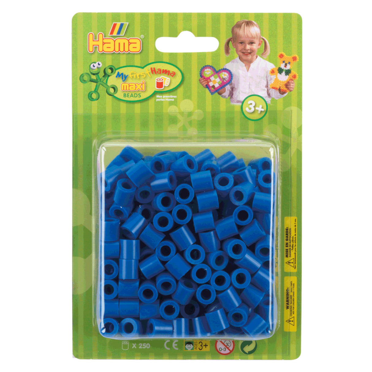 Hama Maxi Eisenperlen blo, 250 Stéck.