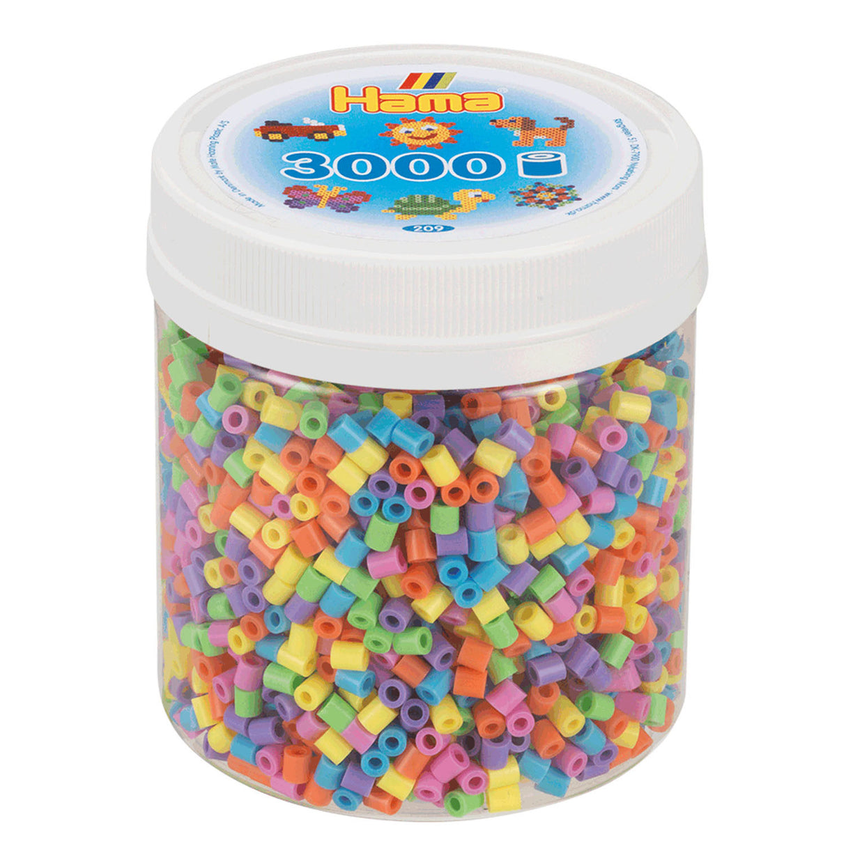 Hama iron beads in Pastelmix (50), 3000st.