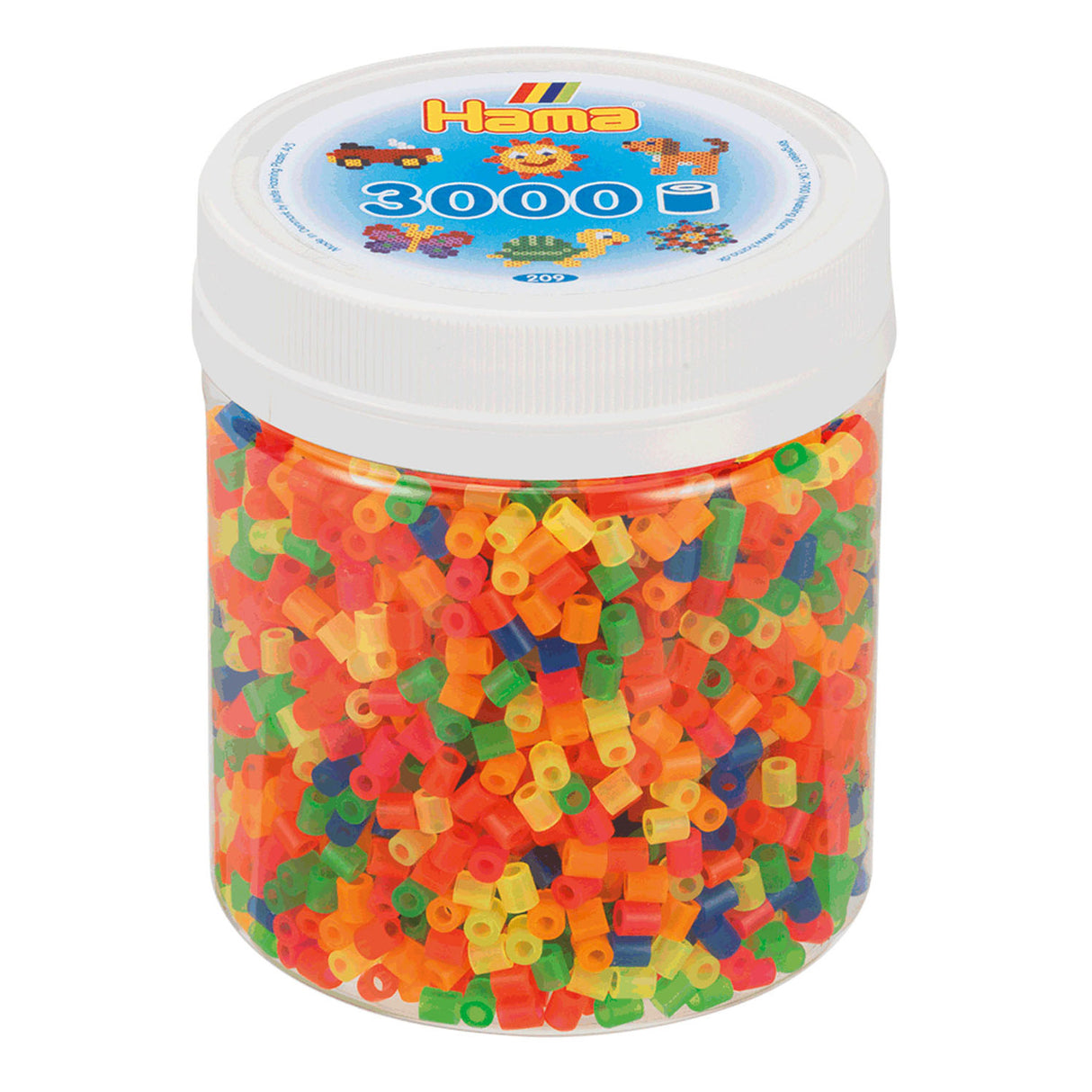 Hama String perler i neonmix -krukken (51), 3000st.