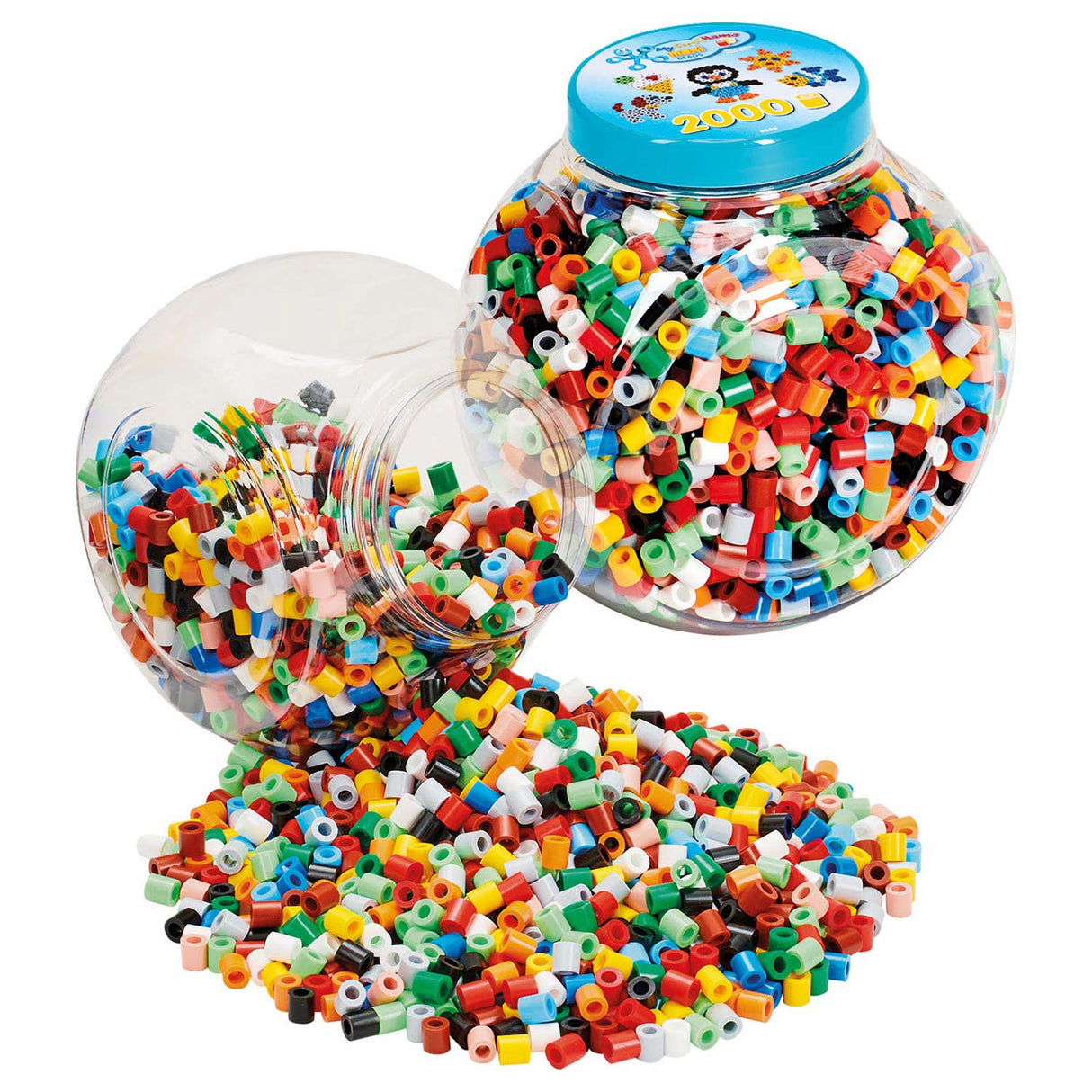 Hama iron-on beads maxi set - 2000 pieces creative bead pot.