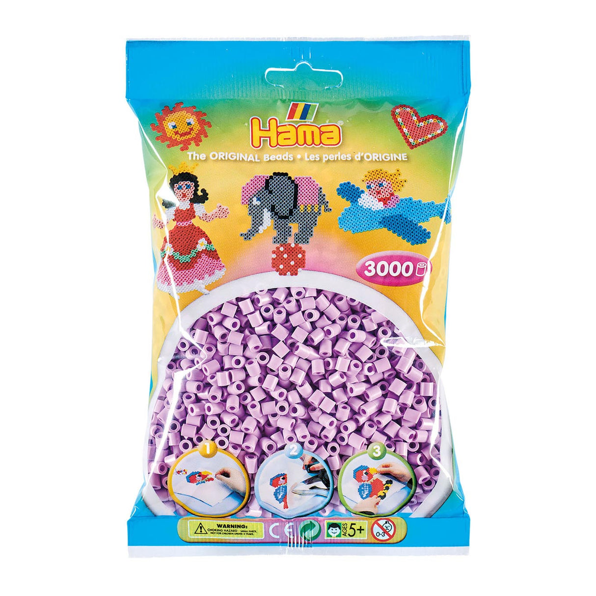 Hama Iron Perlen Pastell Purple (96), 3000st.