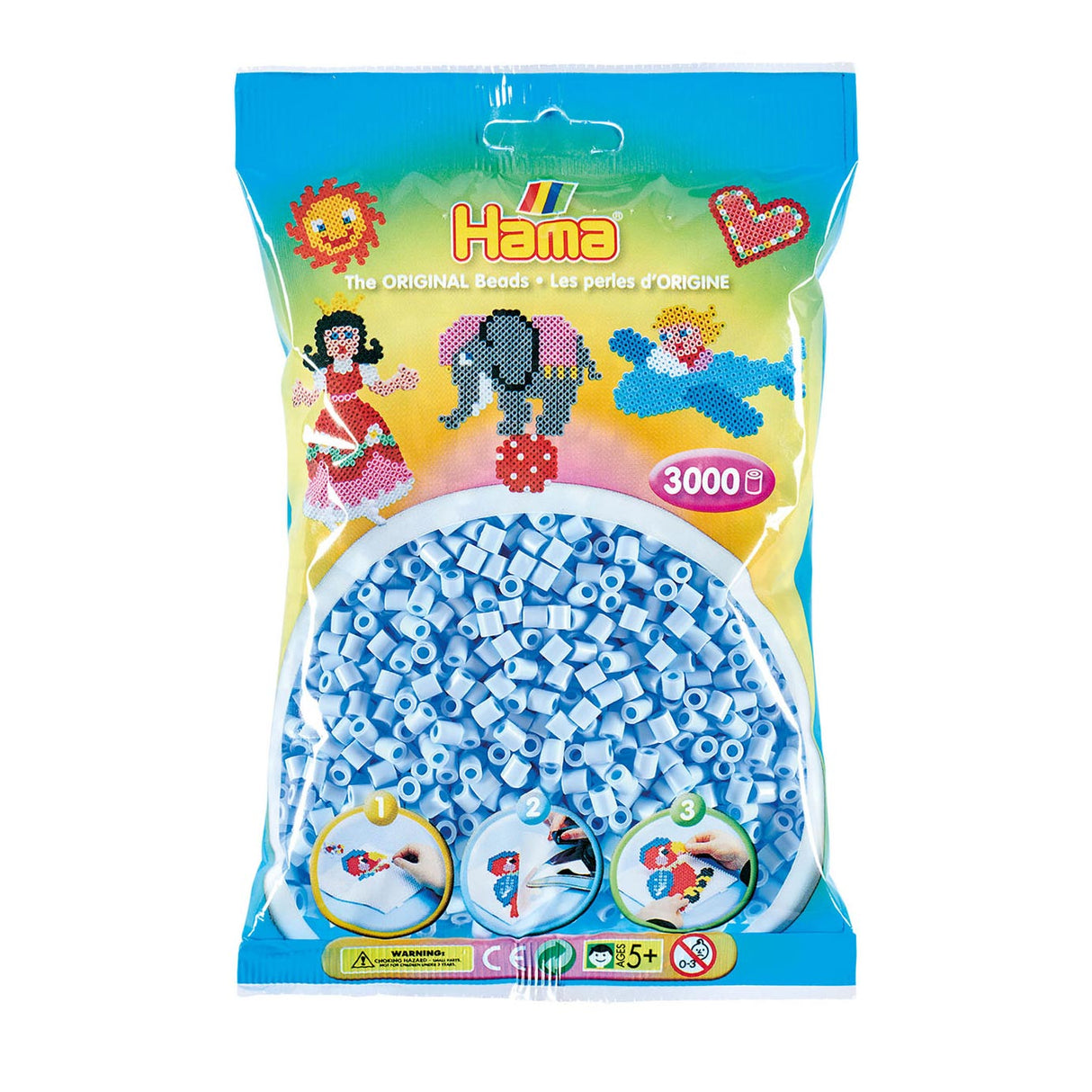 Hama midi ironing beads - pastel ice blue (97), 3000 pcs.