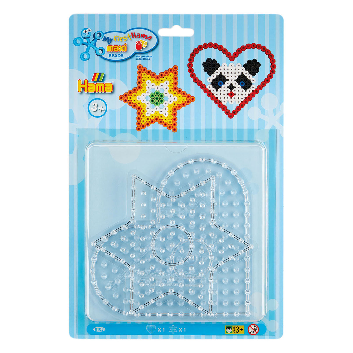 Hama maxi ironing bead boards heart and star