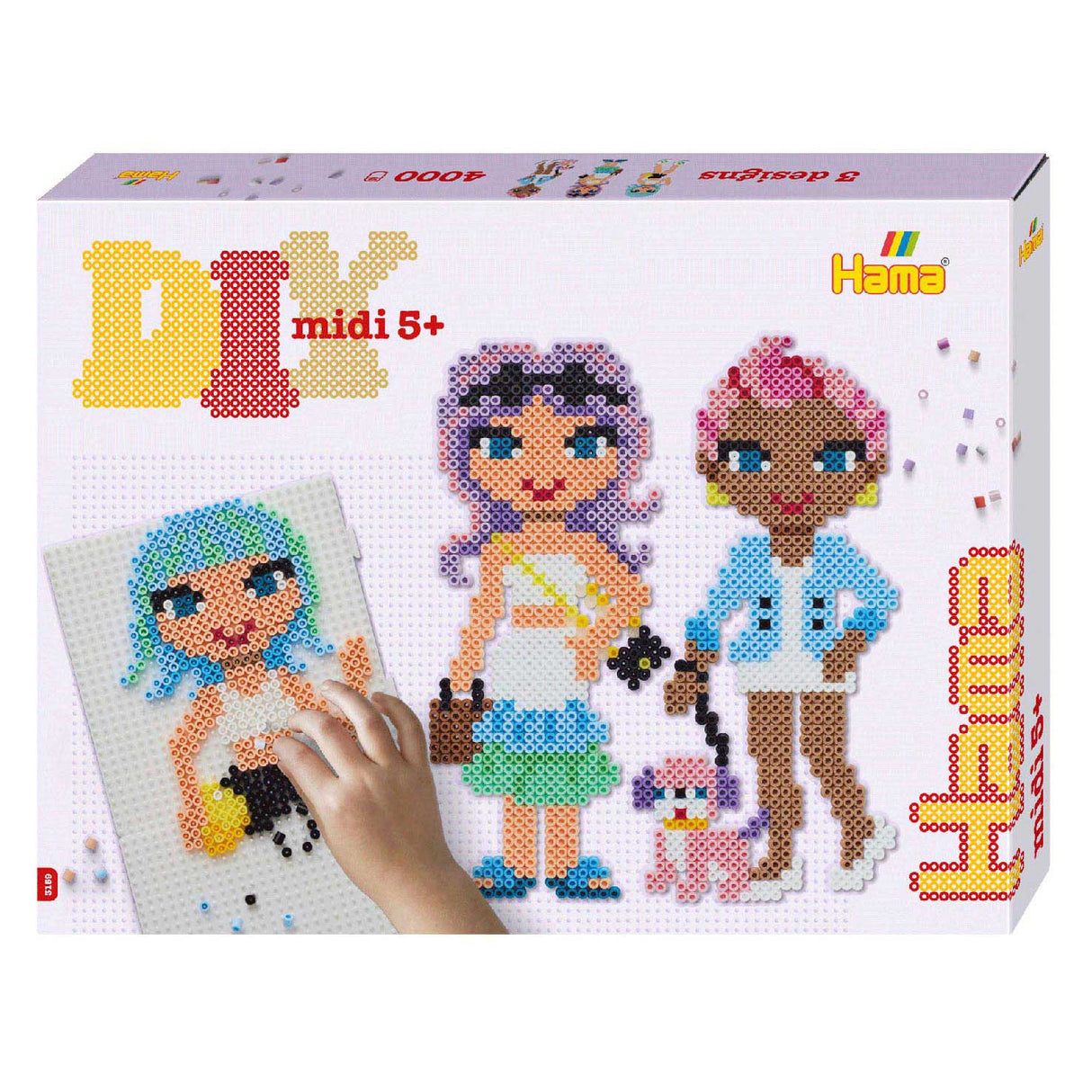 HAMA String Bead set Box Box Fashion Girls, 4000st.