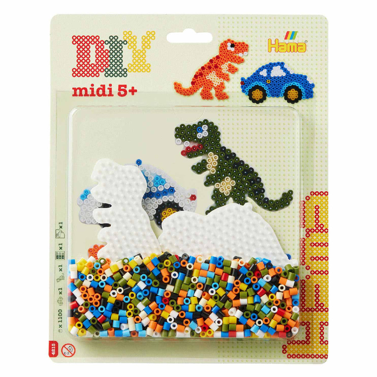 Hama string bead set Dino, 1100st.