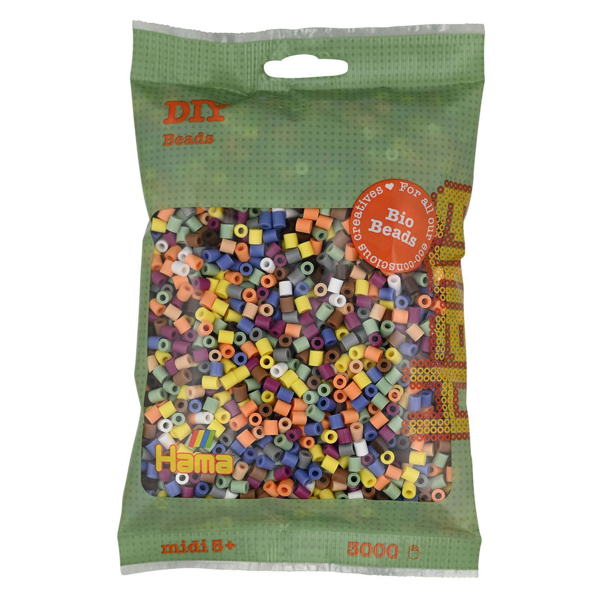 Hama Bio String Perlen Color Mix (197), 3000st.